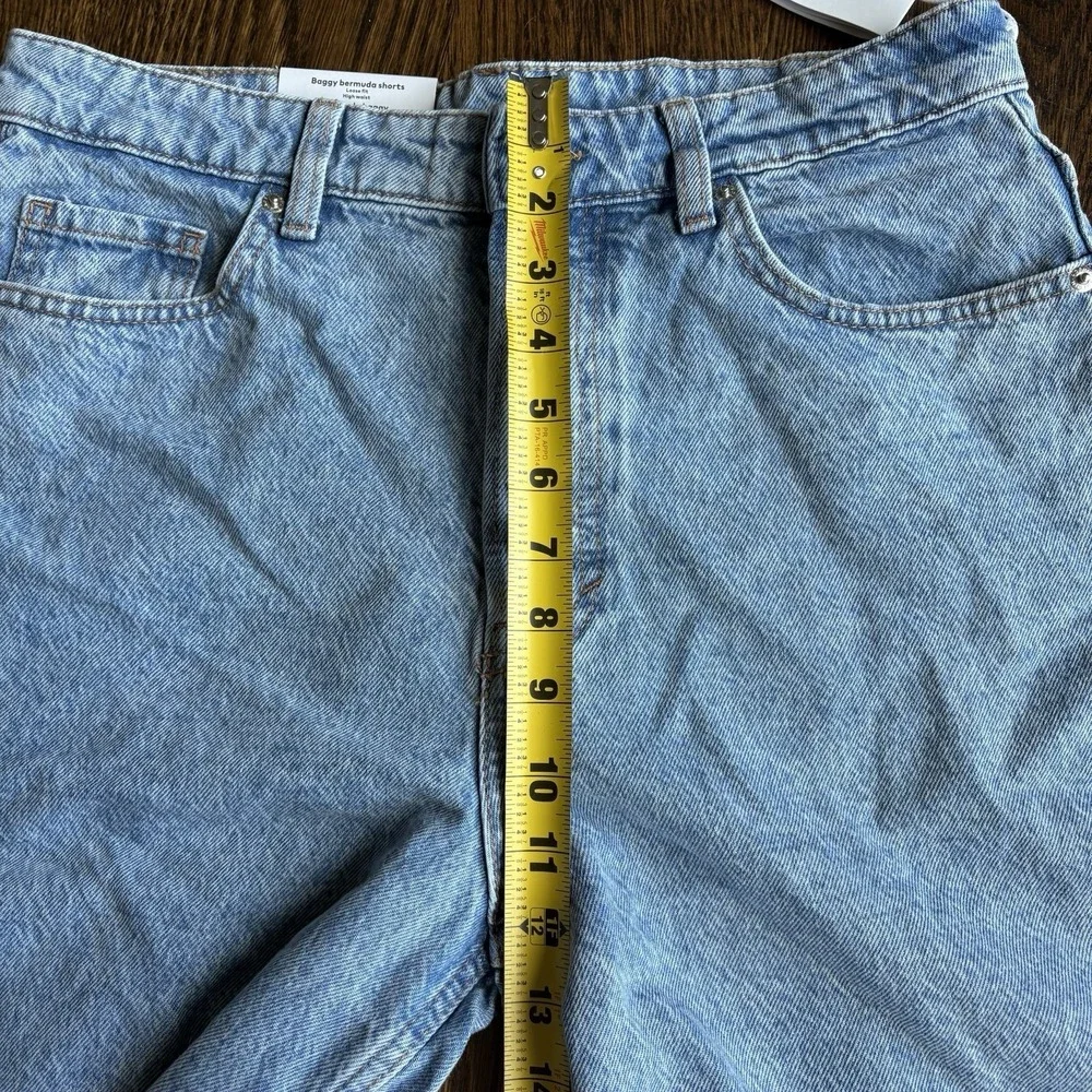 Classic High-Rise Light Blue Denim Shorts